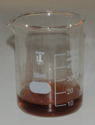 Iron acetate after one hour in air
